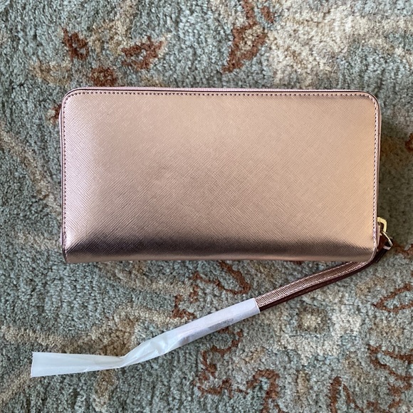 ✖️SOLD✖️NWOT Kate Spade Zip Wristlet Wallet - Blush Metallic - Picture 5 of 5